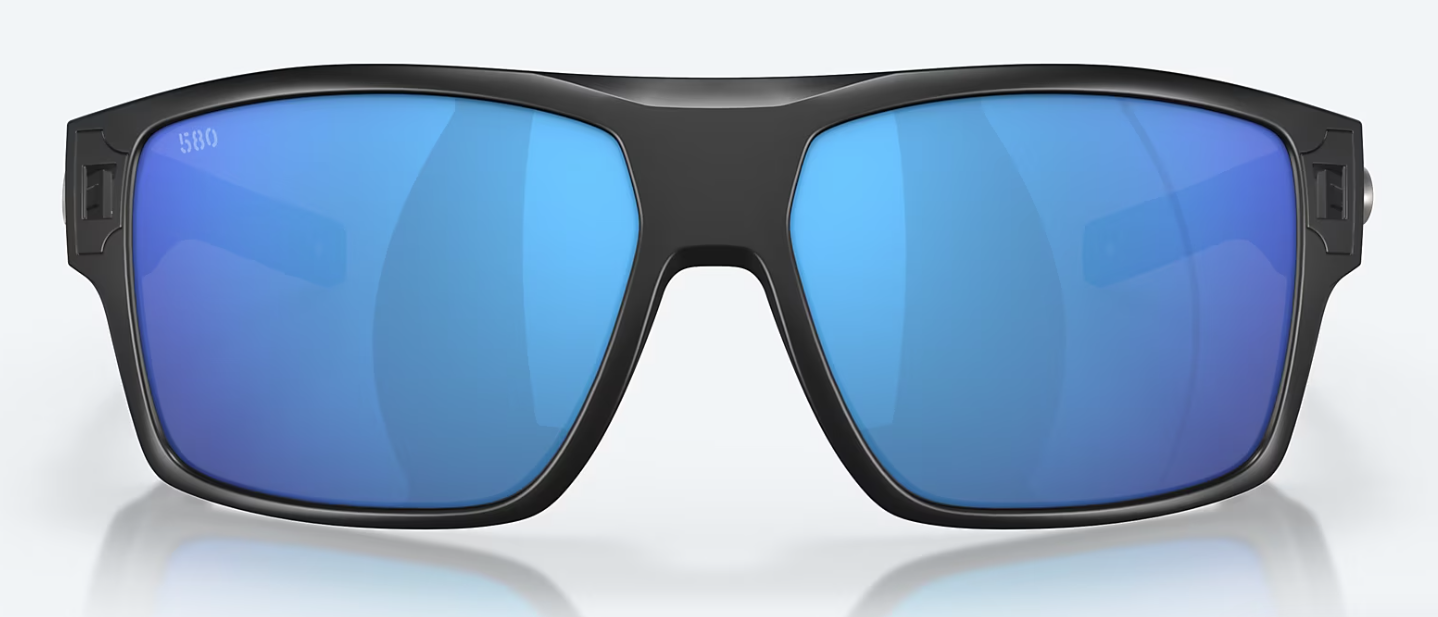 Costa Diego Polarized Sunglasses Black Matte/ Blue Mirror