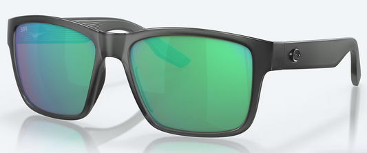 Costa Paunch Polarized Sunglasses in Matte Smoke Crystal/ Green Mirror