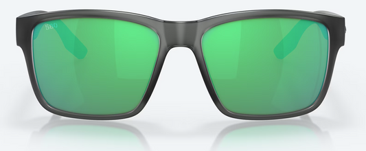 Costa Paunch Polarized Sunglasses in Matte Smoke Crystal/ Green Mirror