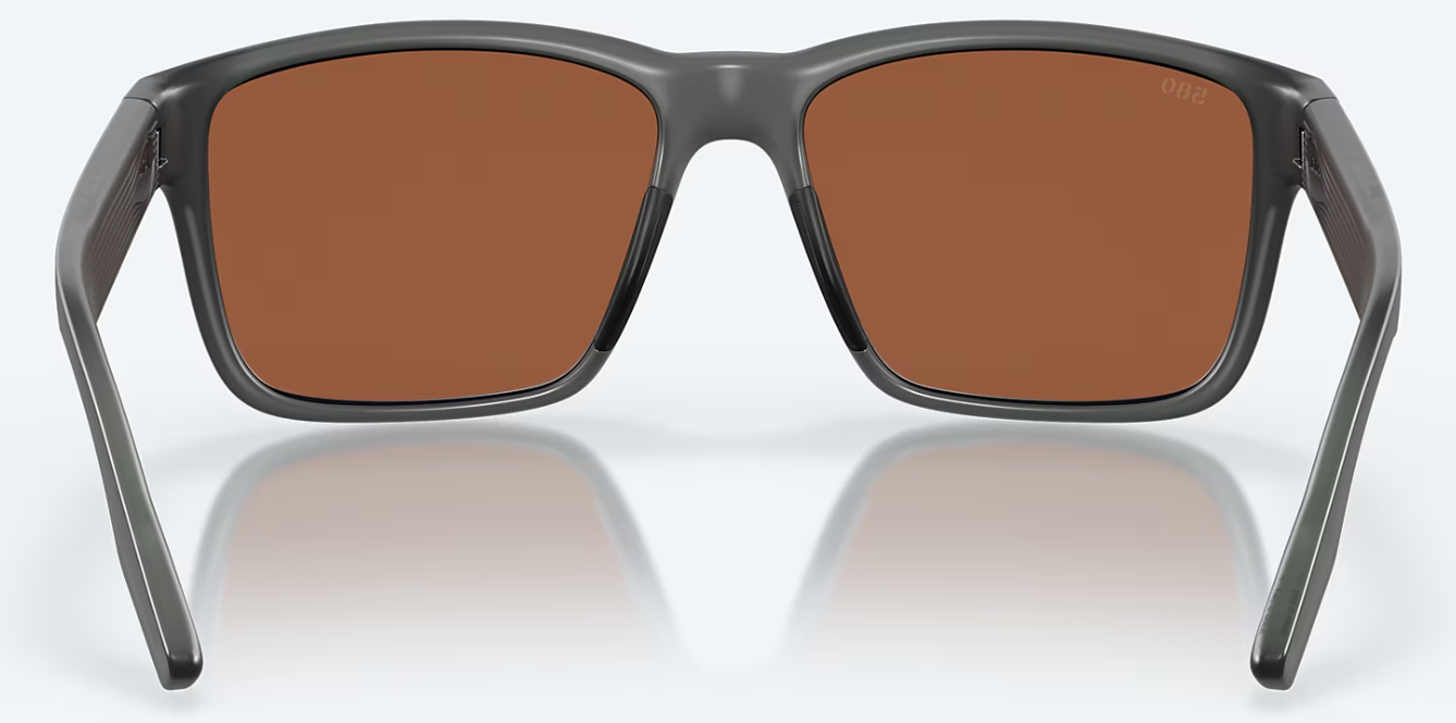 Costa Paunch Polarized Sunglasses in Matte Smoke Crystal/ Green Mirror