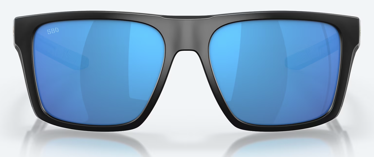 Costa Lido Polarized Sunglasses in Matte Black/ Blue Mirror