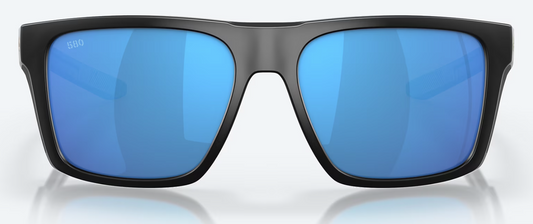 Costa Lido Polarized Sunglasses in Matte Black/ Blue Mirror