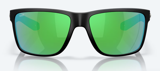 Costa Broadbill II Polarized Polycarbonate Sunglasses Matte Black/ Green Mirror
