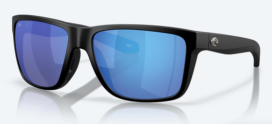 Costa Broadbill II Polarized Sunglasses in Matte Black/ Blue Mirror