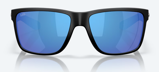 Costa Broadbill II Polarized Sunglasses in Matte Black/ Blue Mirror