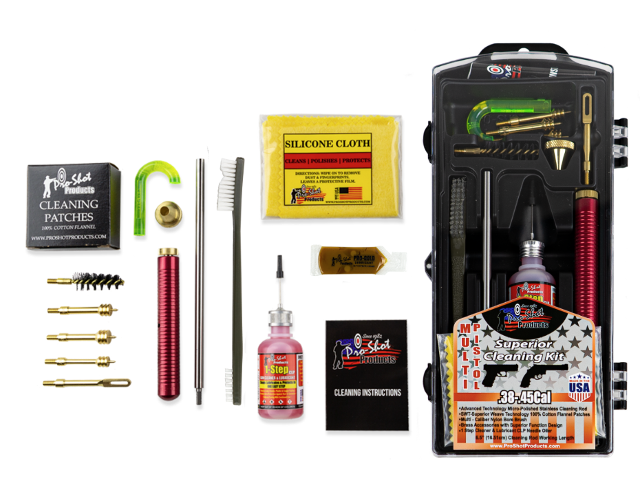 Pro-Shot .38–.45 Cal. Pistol Cleaning Kit