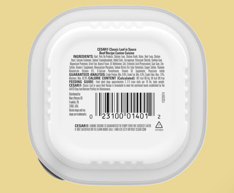 Cesar Classic Loaf in Sauce Beef