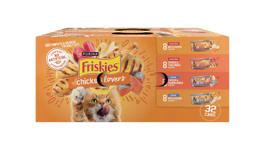 Friskies Shreds Chicken Lovers Prime Filets & Shreds Wet Cat Food Variety Pack