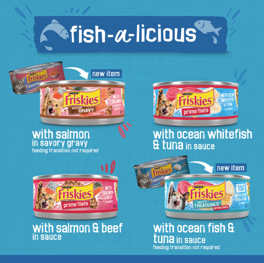 Purina Friskies Fish-a-Licious Wet Cat Food Variety Pack