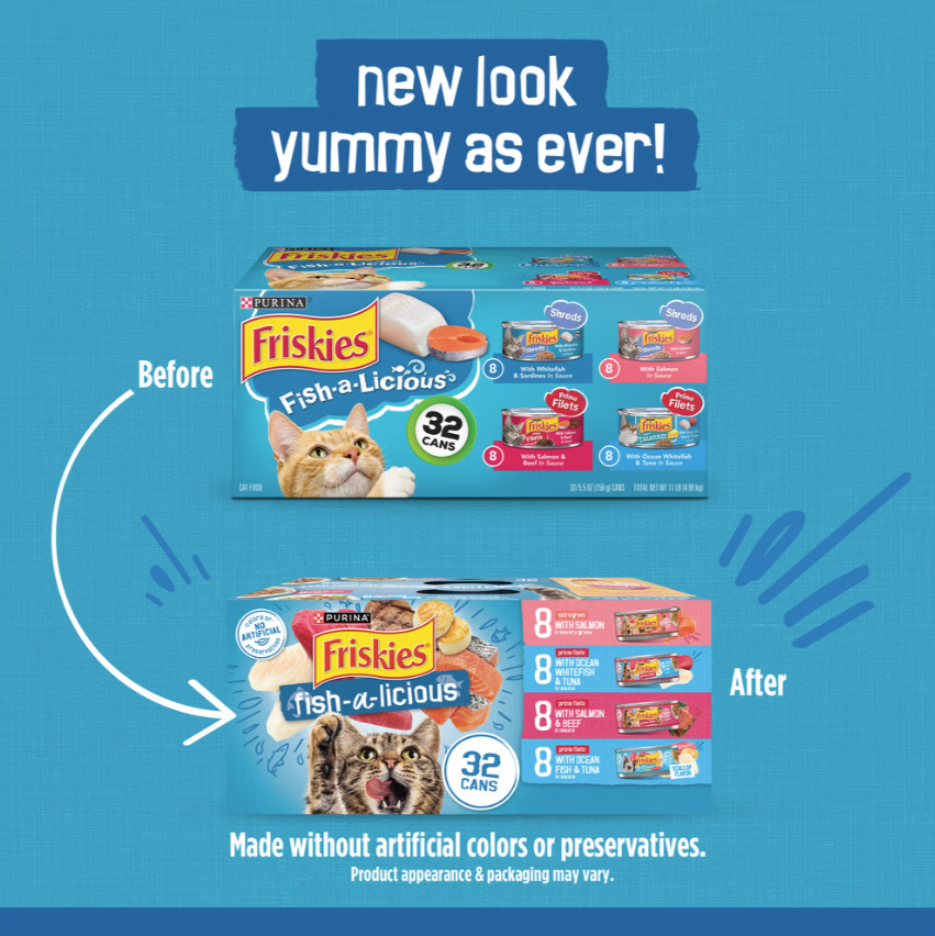 Purina Friskies Fish-a-Licious Wet Cat Food Variety Pack