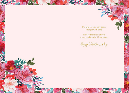 Valentine's Day Card- Flower Bouquet for Your Wife