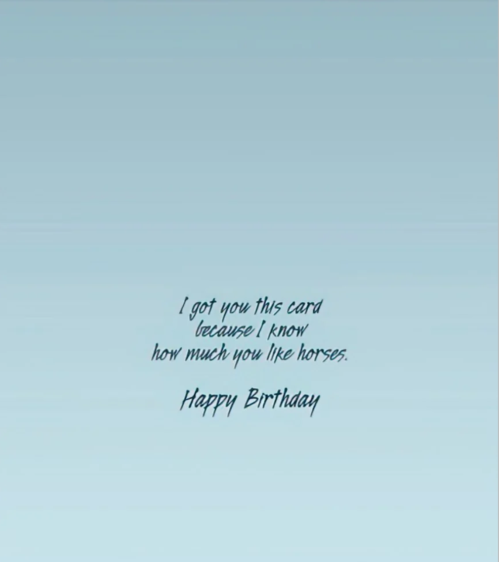 Birthday Card- For Those Who Love Horses (and Cowboys!)