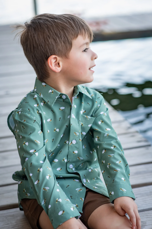 Blue Quail Fly Fishing Long Sleeve Shirt
