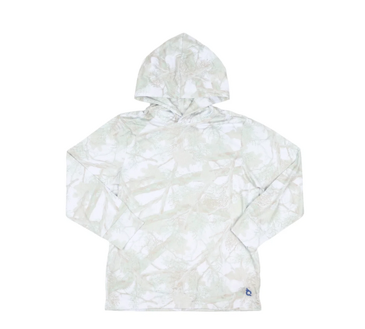 Blue Quail Whiteout Camo Lightweight Performance Hoodie