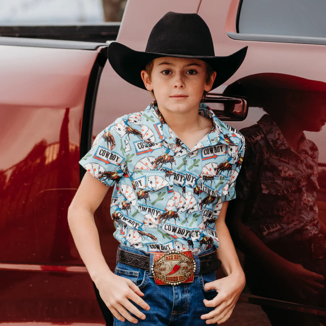 Shea Baby Vegas Cowboy Short Sleeve Pearl Snap Shirt