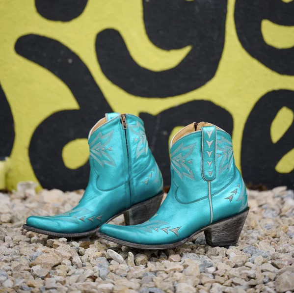 Old Gringo Yippee Ki Yay Merida Short Boot in Turquoise