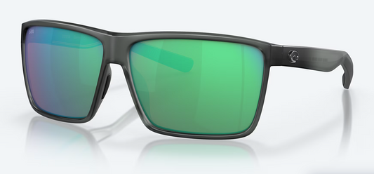 Costa Rincon Polarized Sunglasses in Matte Smoke Crystal/ Green Mirror