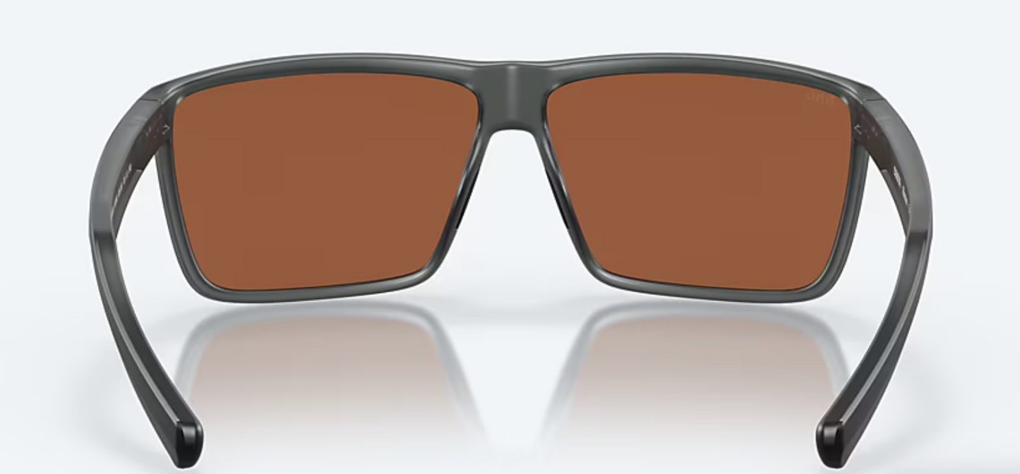 Costa Rincon Polarized Sunglasses in Matte Smoke Crystal/ Green Mirror