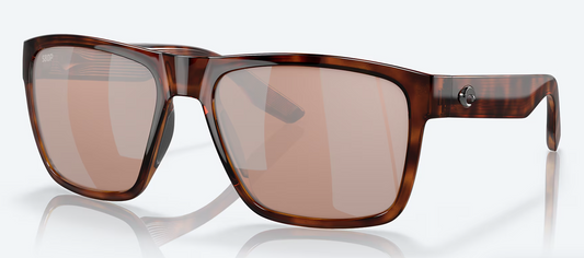 Costa Paunch XL Polarized Polycarbonate Sunglasses Tortoise/Copper Silver Mirror