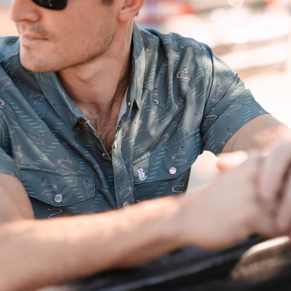Raised By Coyotes Sidewinder Pearl Snap Shirt