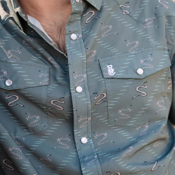 Raised By Coyotes Sidewinder Pearl Snap Shirt