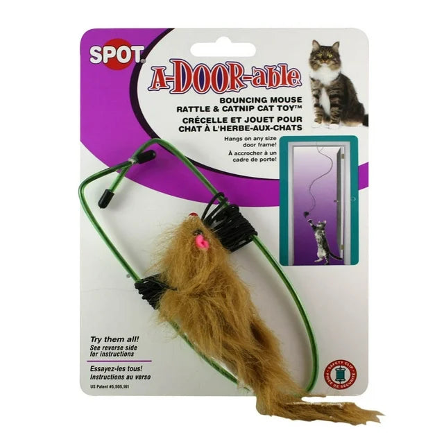Spot A-Door-Able Bouncing Mouse Cat Toy