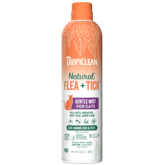 TropiClean Natural Flea & Tick Cat & Home Easy Mist Spray