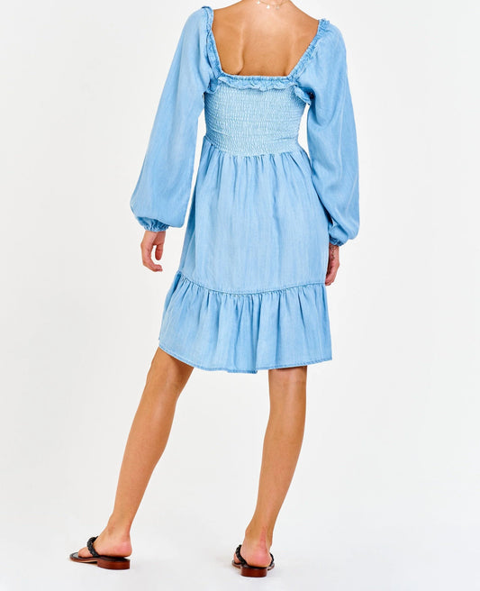 Dear John Zenya Tencel Dress in Carolina Blue