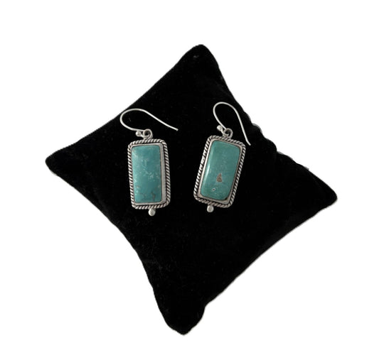 Square Turquoise Earrings