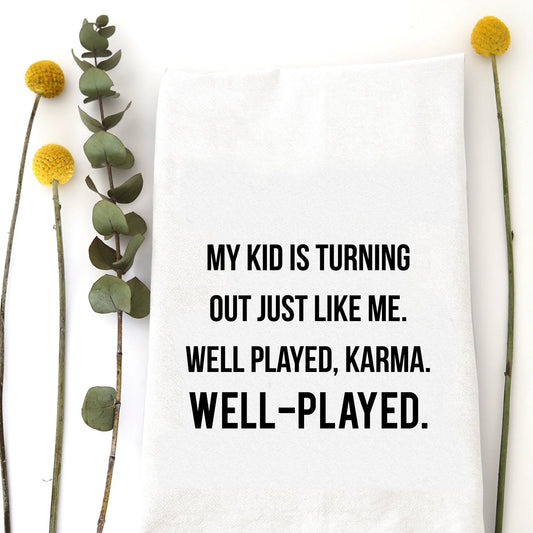Well Played Karma Tea Towel