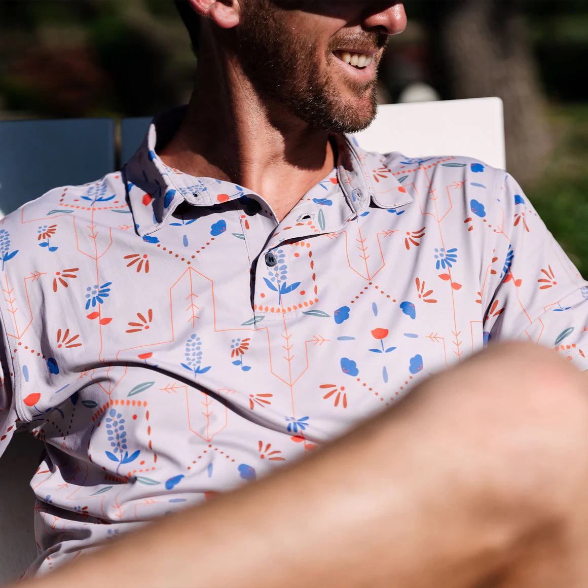 Raised By Coyotes Texas Wildflowers Polo