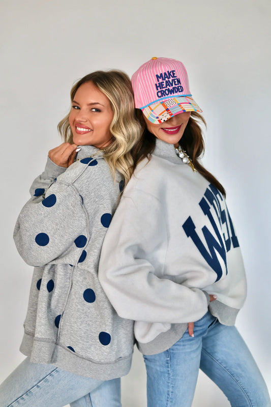 Poppy & Pine 2-Sided WRSHP Mock Neck Sweatshirt