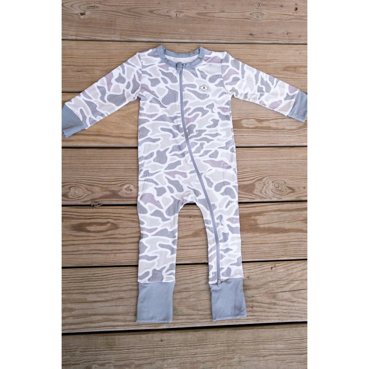 Burlebo Baby Zip Up in White Camo