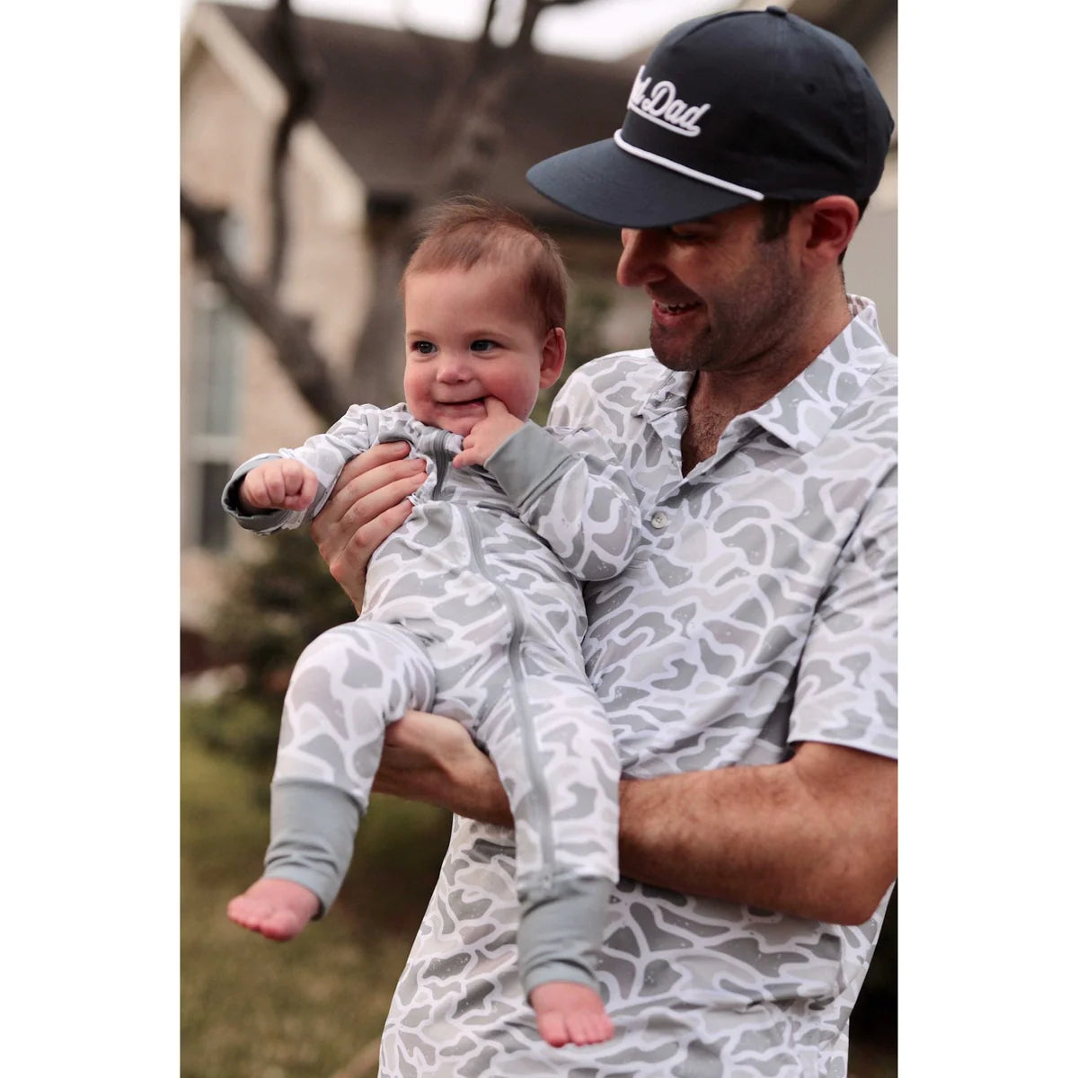 Burlebo Baby Zip Up in White Camo