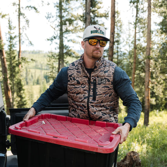 Burlebo Puffer Vest in Gauge Camo