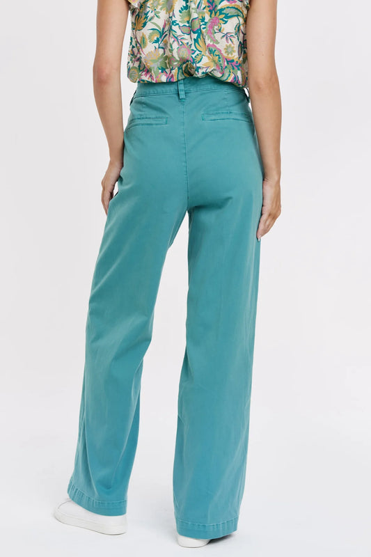 Another Love Bristol Wide Leg Pant in Meadow Teal