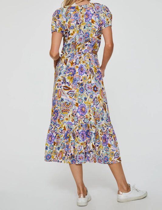 Another Love Daphne Cut Out Dress in Watercolor Floral