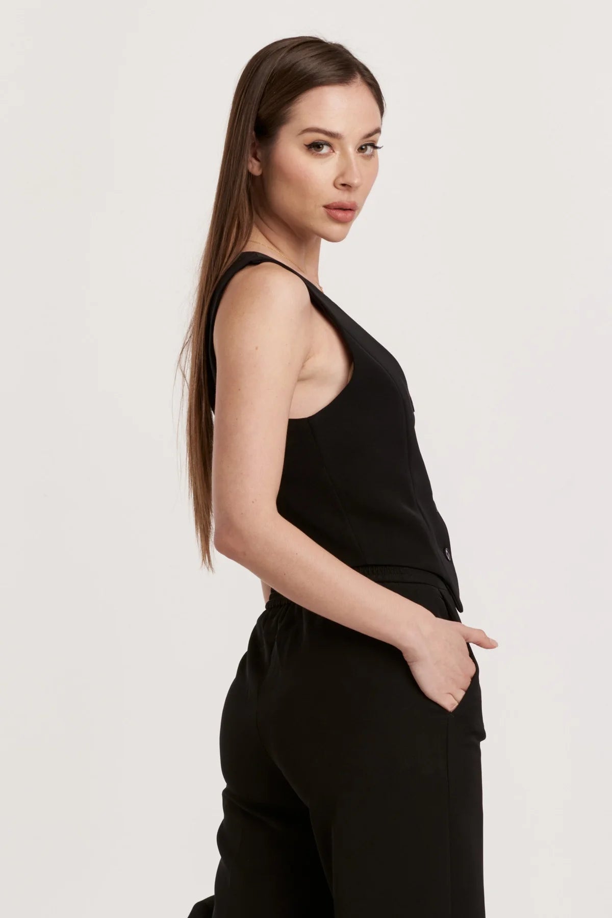 Another Love Cecilia Vest in Black