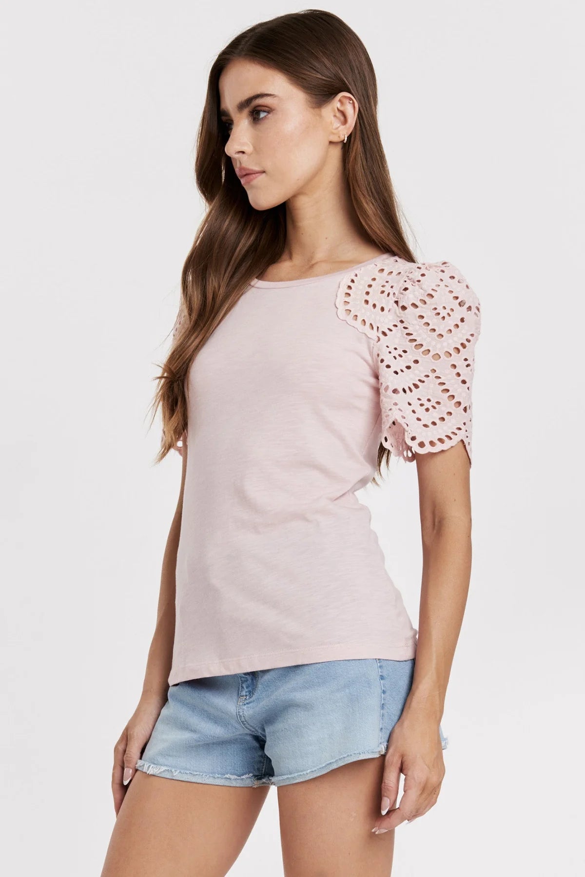 Another Love Shea Shirt in Petal Pink