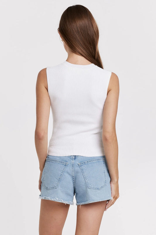 Another Love Stirling Rib Tank in White