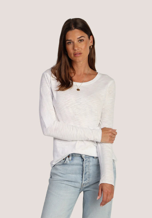 Dylan Vintage Long-Sleeve Tee in White