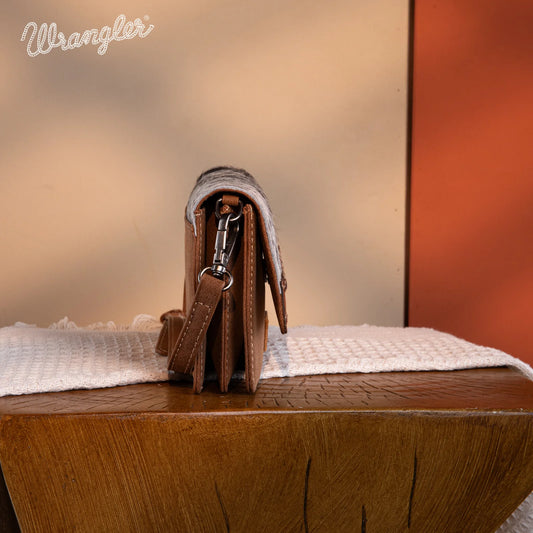 Wrangler Hair-On Cowhide Wallet/Crossbody