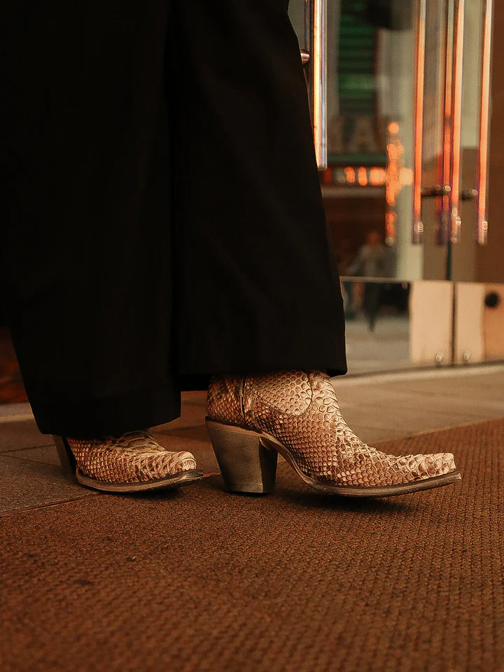 Corral Natural Full Python Booties