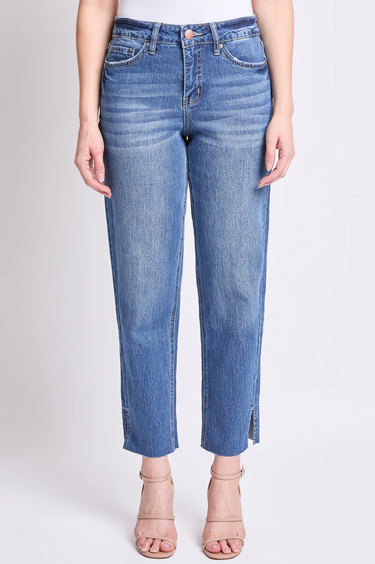 Royalty High-Rise Cropped Straight Leg Jean with Tummy Control