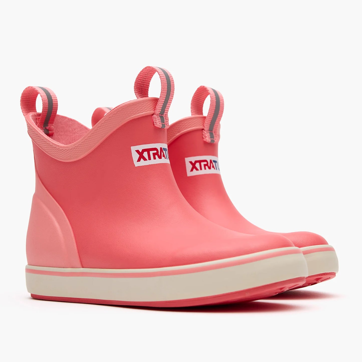 XTRATUF Big Kids Ankle Deck Boot in Coral