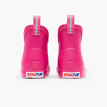 XTRATUF Big Kid's Neon Pink Ankle Deck Boot