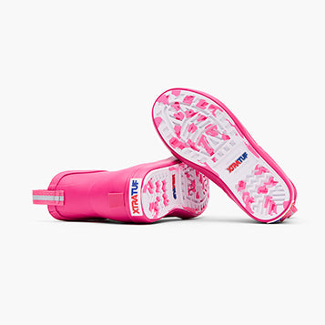 XTRATUF Big Kid's Ankle Deck Boot in Neon Pink