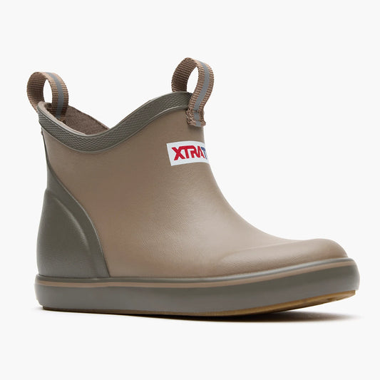 XTRATUF Big Kids Ankle Deck Boot in Earth Brown