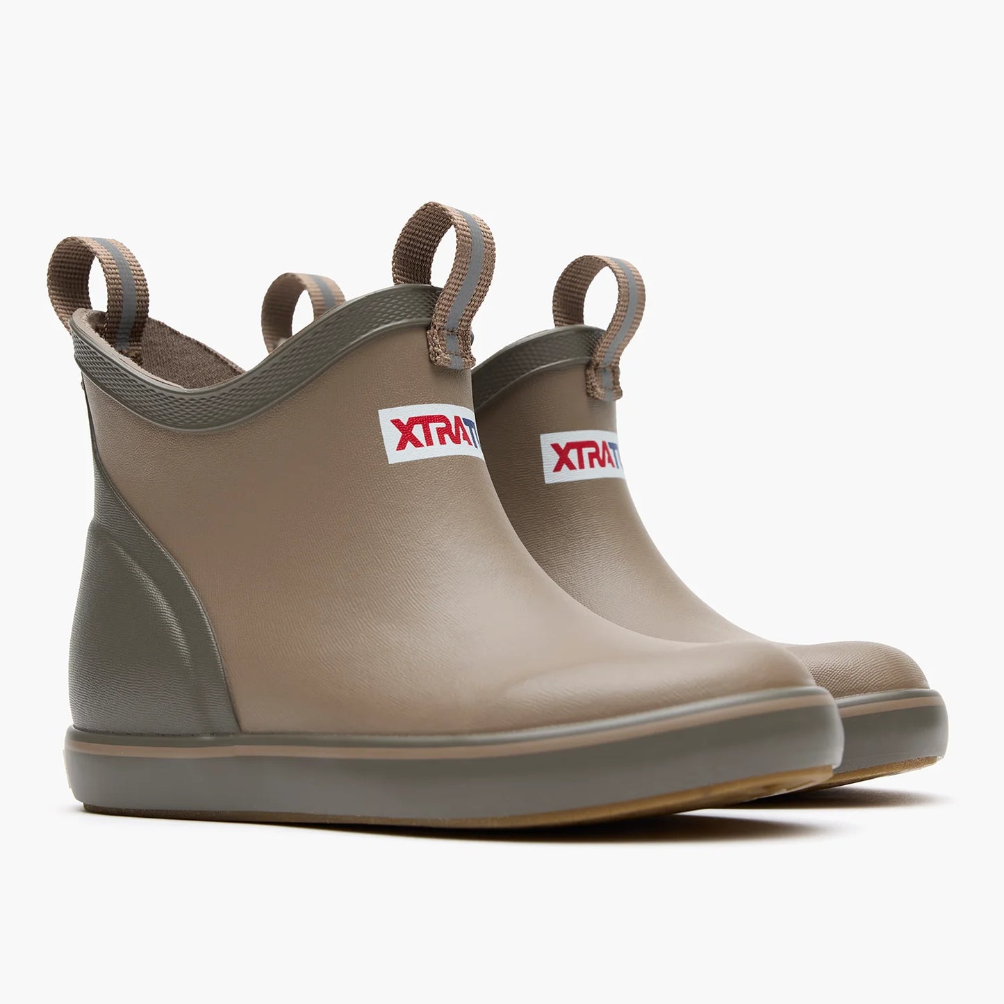 XTRATUF Big Kids Ankle Deck Boot in Earth Brown
