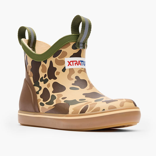 XTRATUF Little Kid's Ankle Deck Boot in Duck Camo